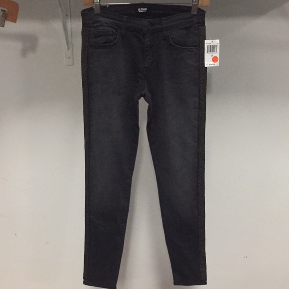 NWT HUDSON DAMAGE jeans mid rise ankle Luna super skinny denim pant rare unique - Picture 5 of 14